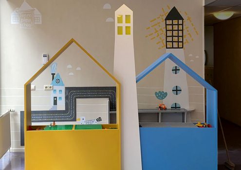 projectLego huisjes van Eureka interieurontwerp